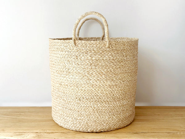 Handwoven Raffia Basket Large