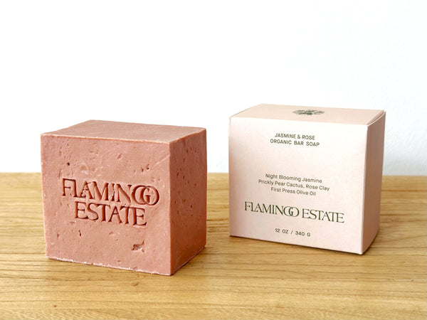 Flamingo Estate Night Blooming Jasmine & Damask Rose Soap Brick