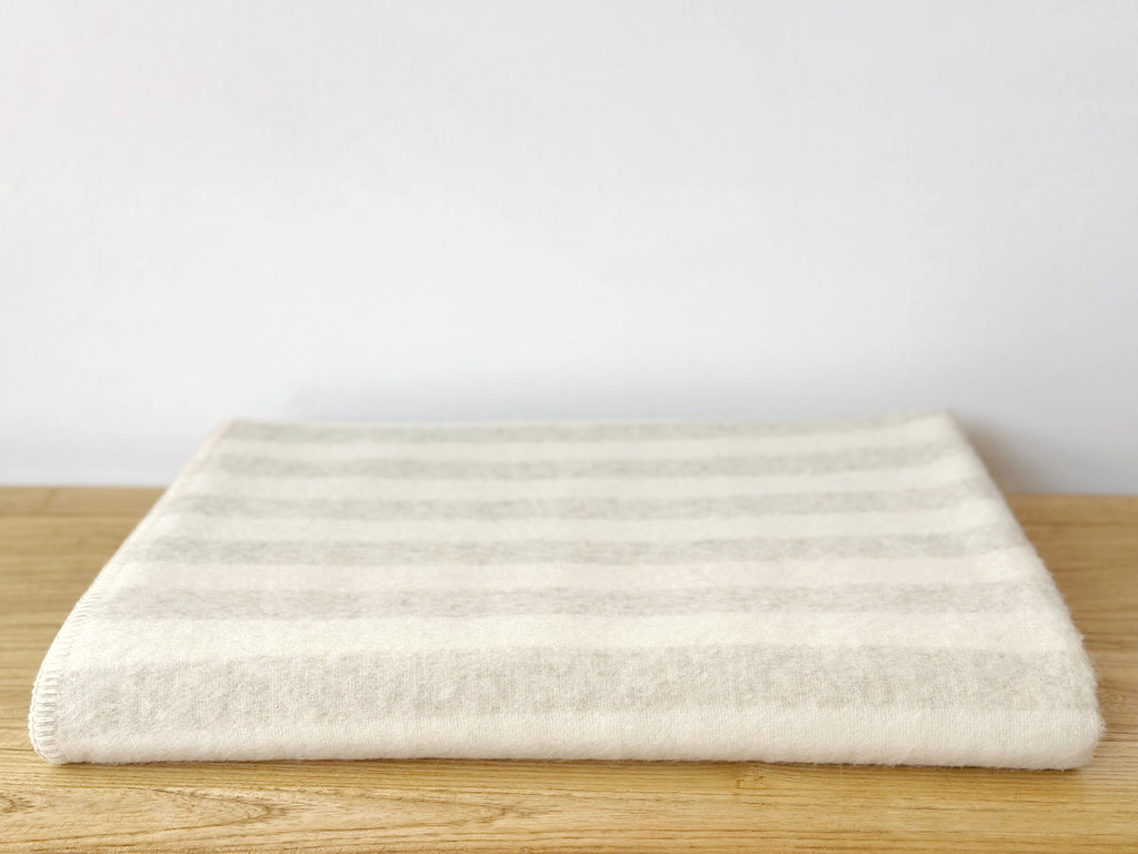 Striped Superfine Alpaca Blanket