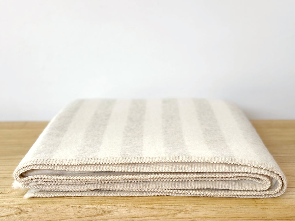 Striped Superfine Alpaca Blanket