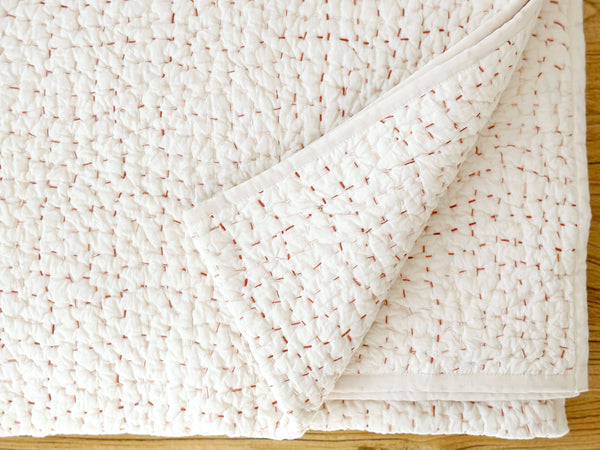 Handstitched Organic Cotton Quilt Bed Blanket