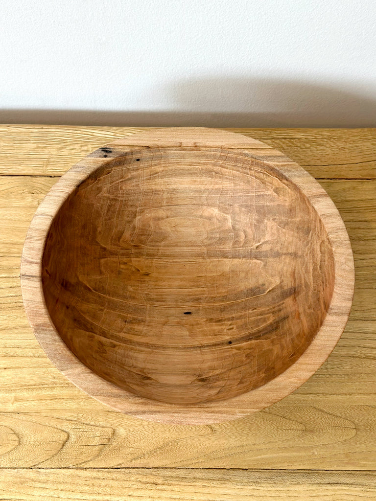 Solid Maple Wood Bowl - 11"D