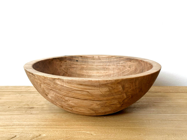 Solid Maple Wood Bowl - 11"D