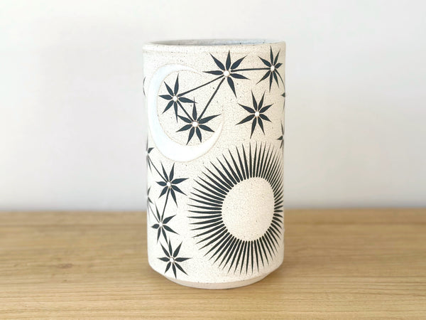 Hand-Painted Ceramic Medium Vessel