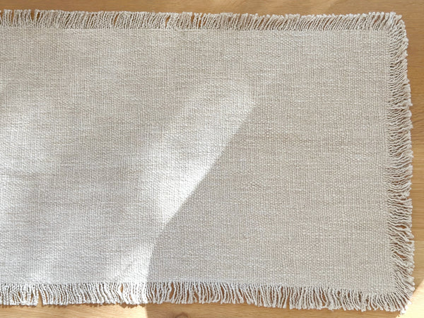 Linen Fringed Table Runner