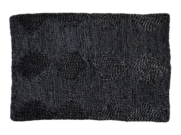 Handwoven Jute Small Mat - Charcoal