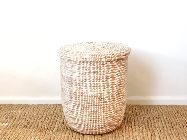 Handwoven Lidded Basket Medium