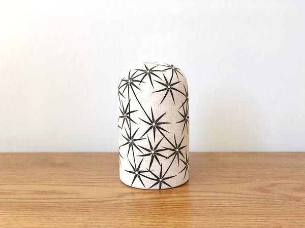 Hand-Painted Ceramic Candlestick Holder / Vase