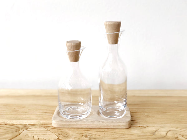 Handblown Glass Oil & Vinegar Set