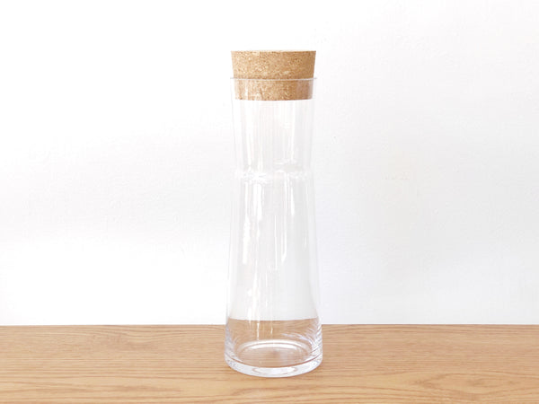 Handblown Glass Carafe with Cork Top