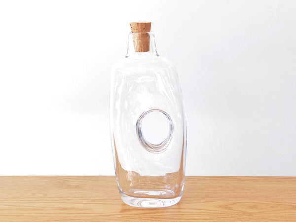 Handblown Glass Carafe with Cork Top